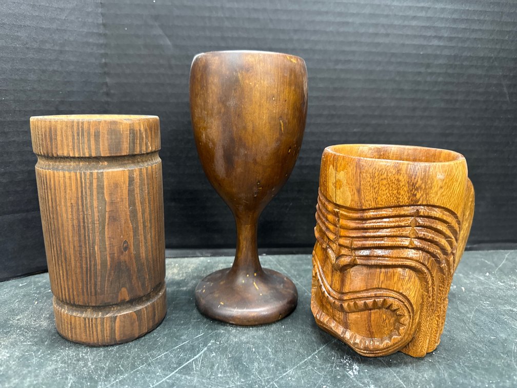 Wooden Hand Carved Drinkware