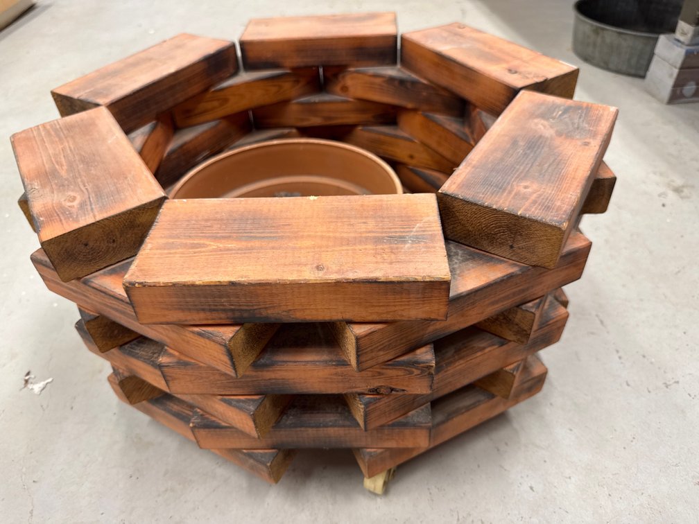 Wood Planter On Wheels