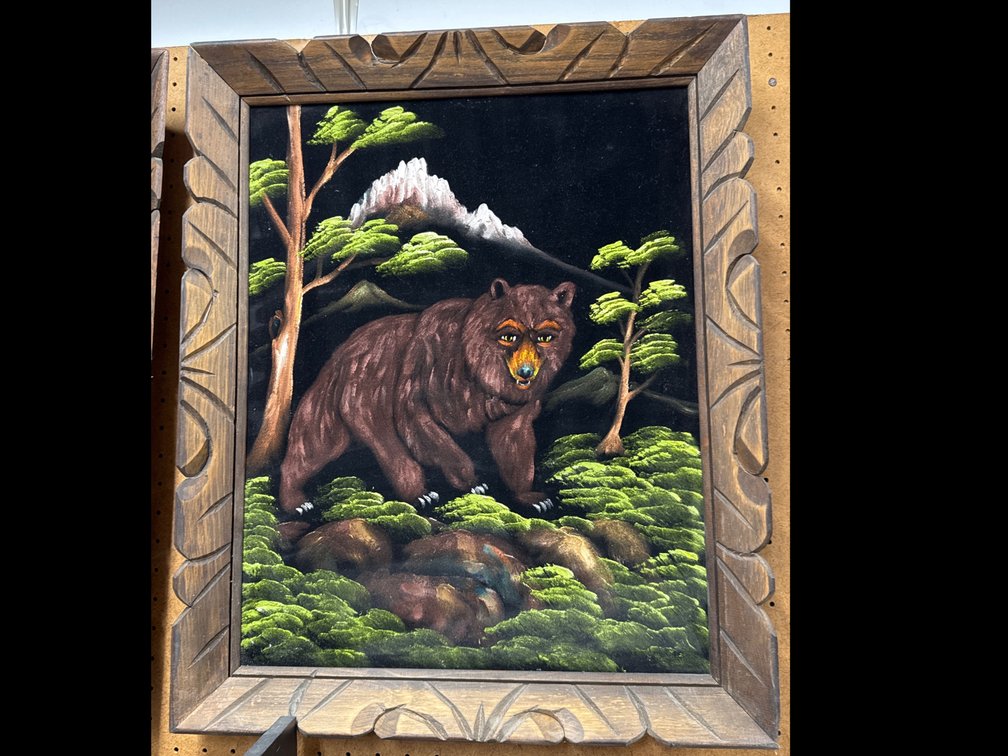 Black Velvet Painting Of Bear