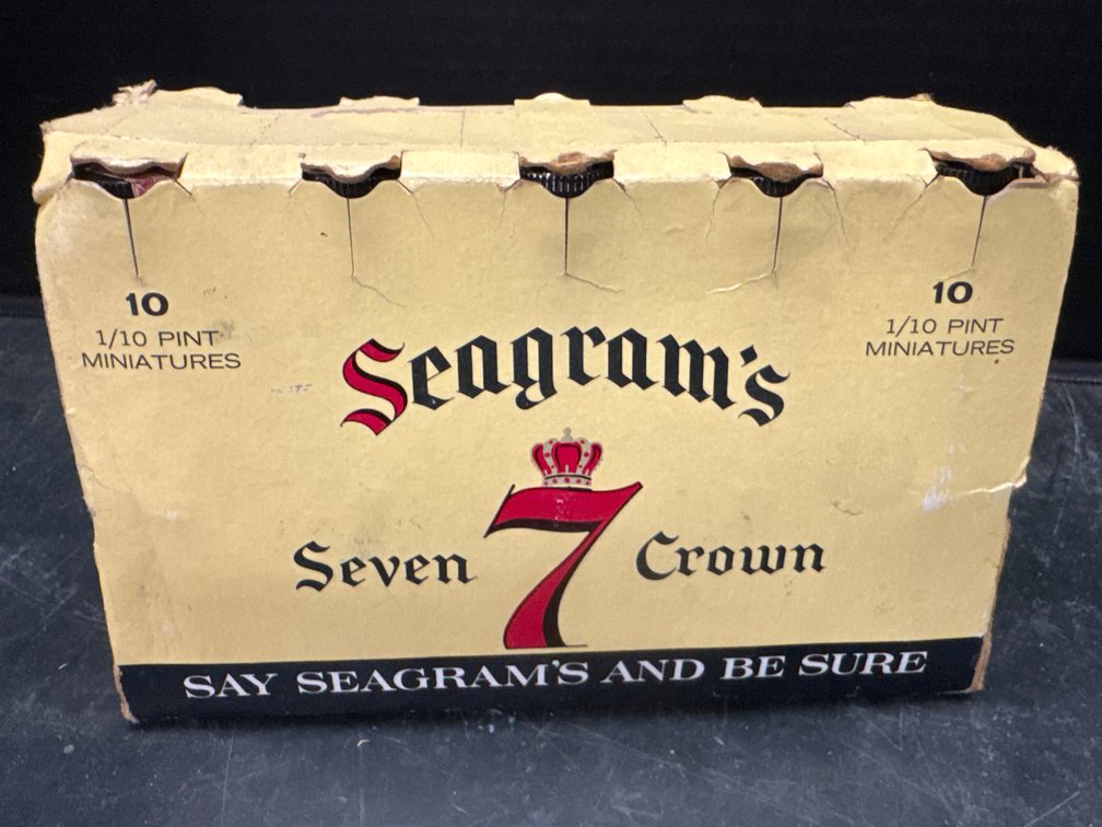 Seagram’s Seven 7 Crown Mini Bottles (Empty)