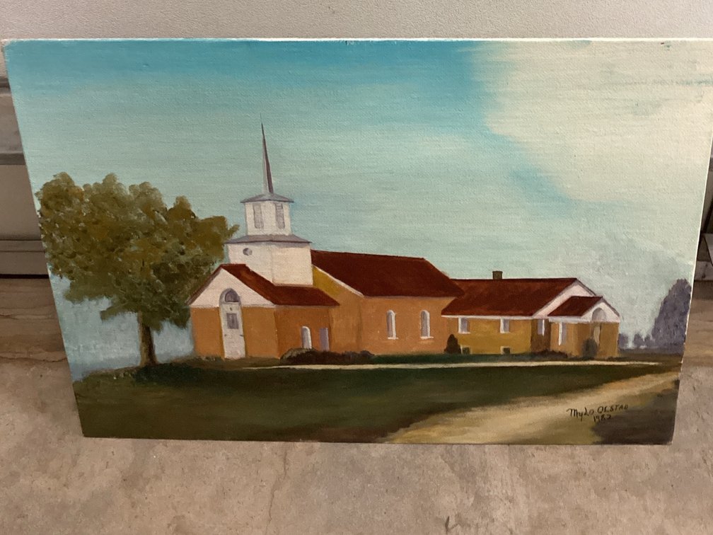 Unframed Oil Painting “ Church”