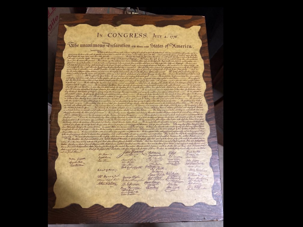 1776 Congress The Unanimous Declaration Of The U.S.A.
