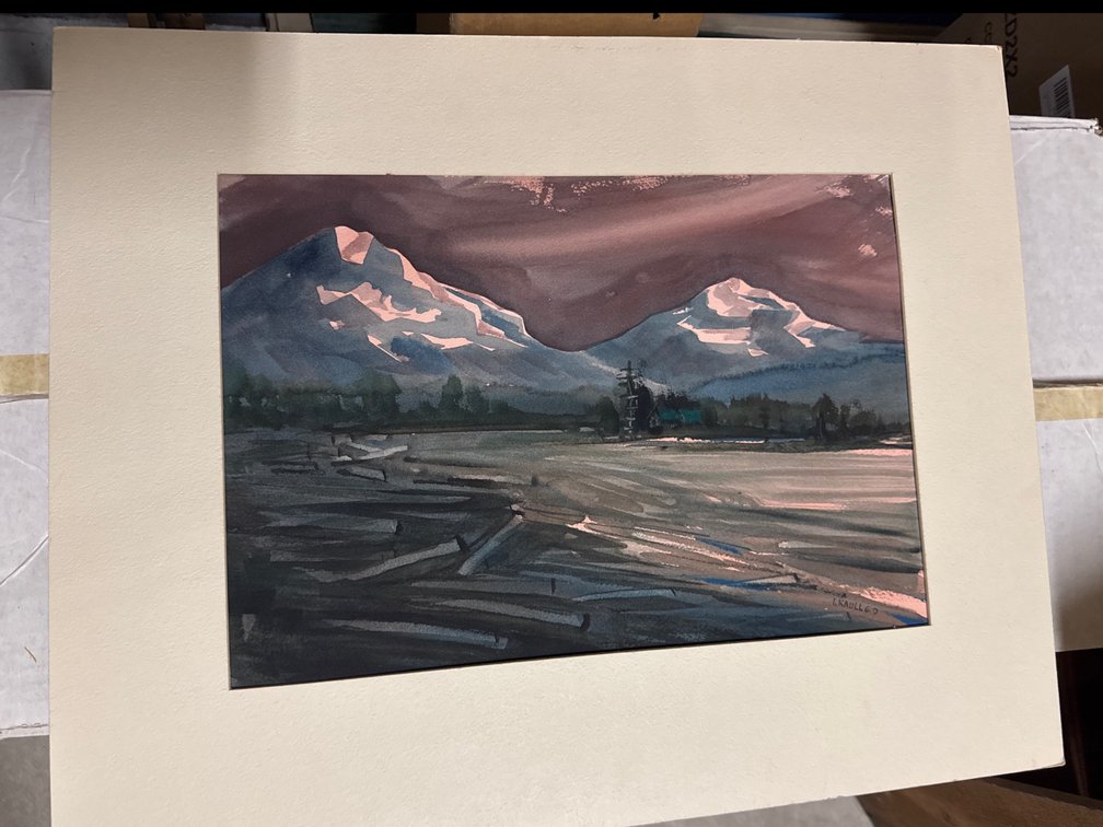 Matted Landscape Painting