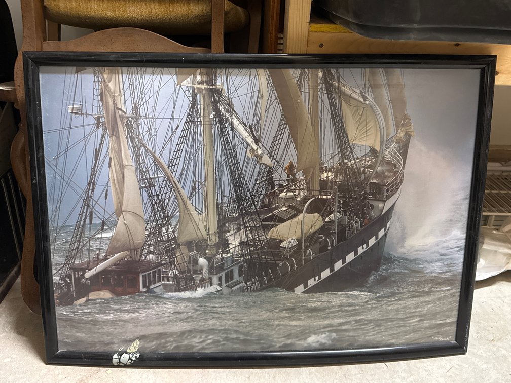 Ship Sinking Through Choppy Waters
