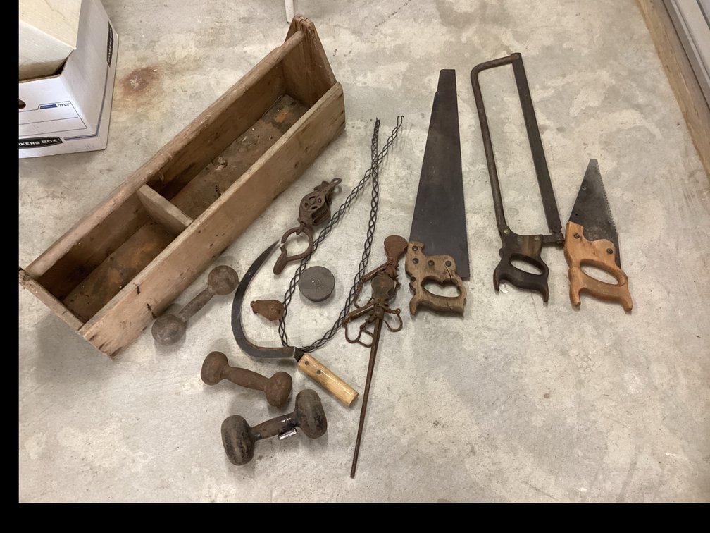 Carpenters box with tools