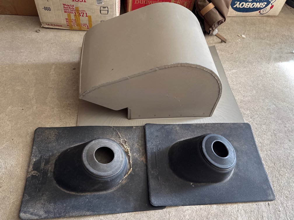 Roof Vent Hood and Rubber Pipe Flashing Boots