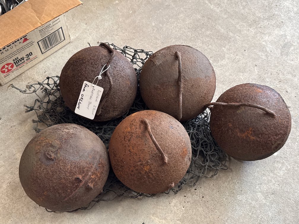 Antique Iron Maritime Buoys