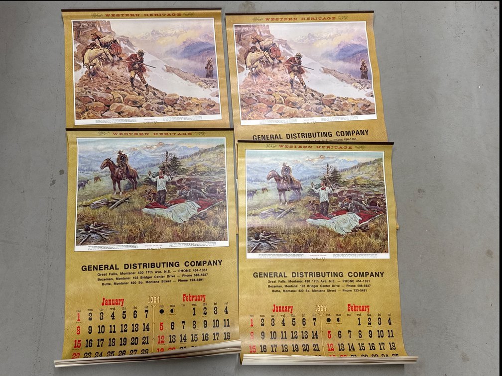 CM Russell General Distributing Company Calendars