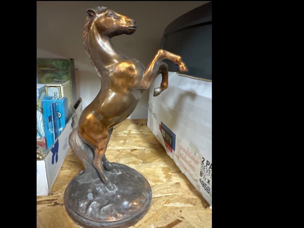 Copper Plated Cast Metal Statue