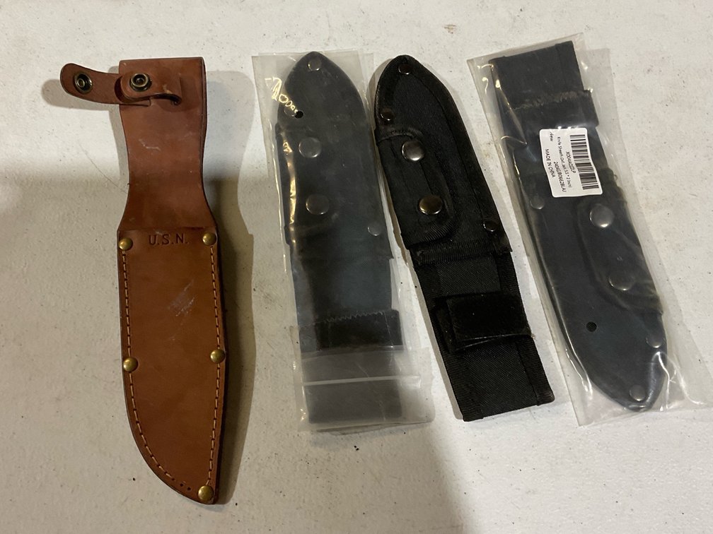 5.5” Nylon & Leather Knife Sheaths (4)