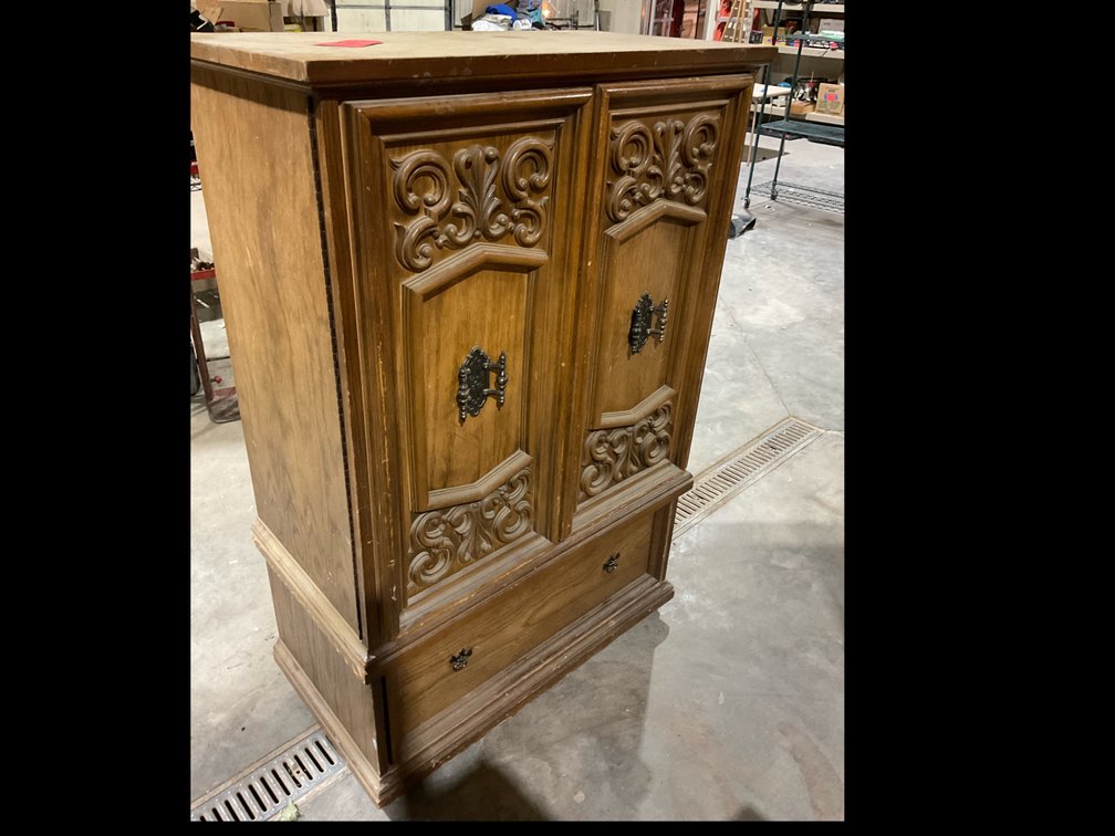 38x20x58” Wood Wardrobe