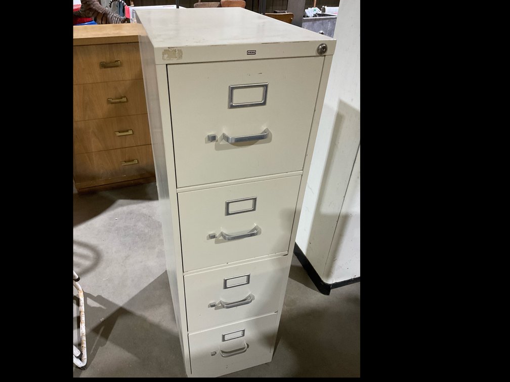 15x25x52” 4 Drawer Metal File Cabinet