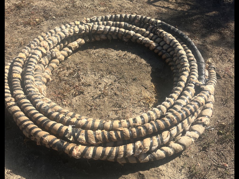 3/4” Copper heat traced water line