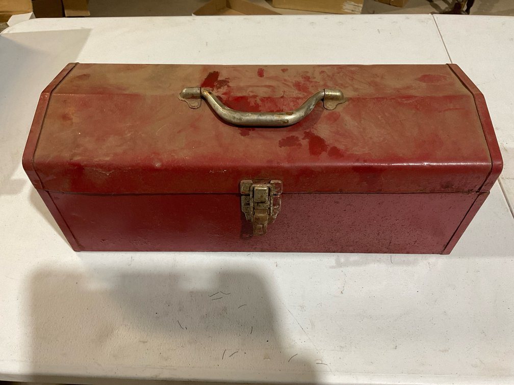 19x7x7” Metal Toolbox W/ Contents