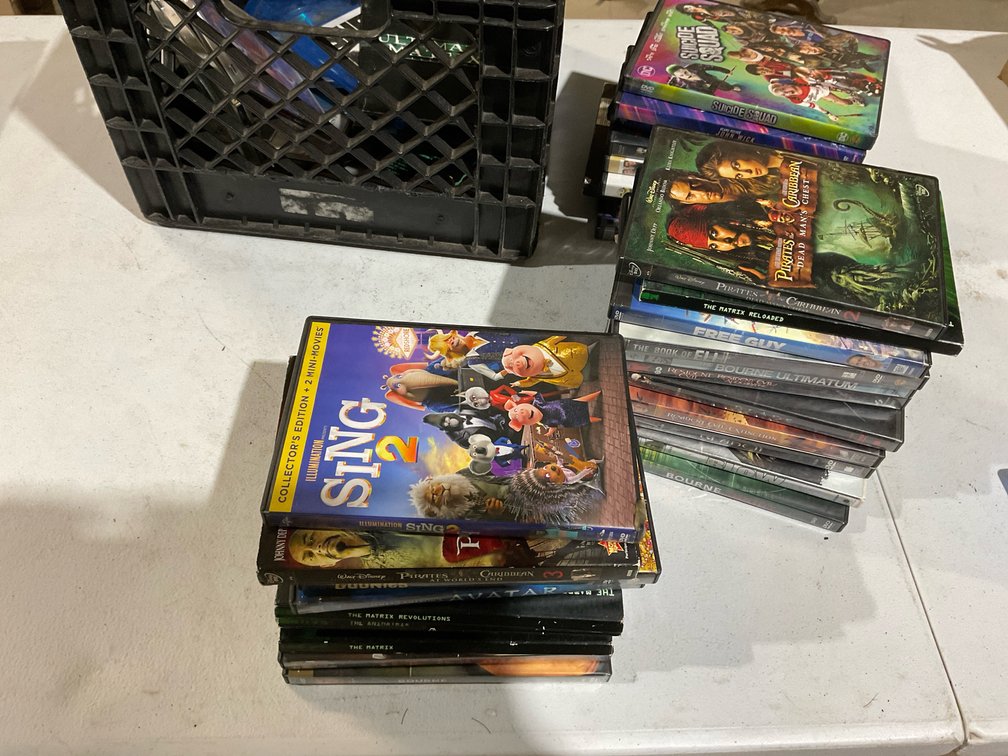 Milk Crate Of Assorted DVDs