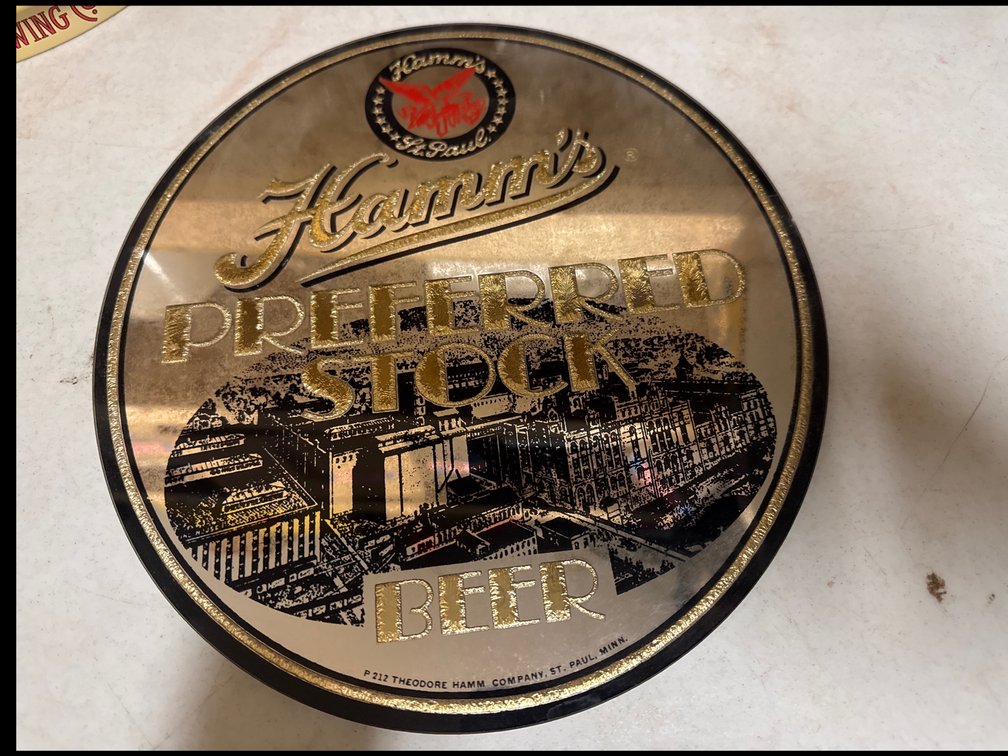 Hamm’s Preferred Stock Mirrored Sign
