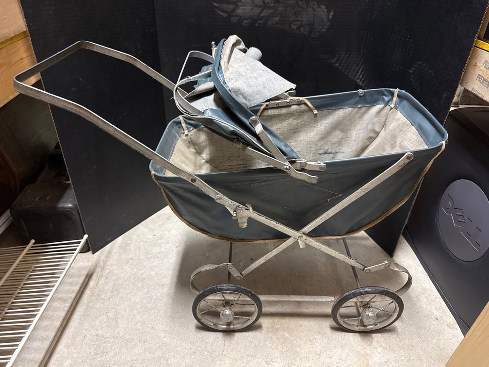 Mid 20th Century Folding Doll Stroller