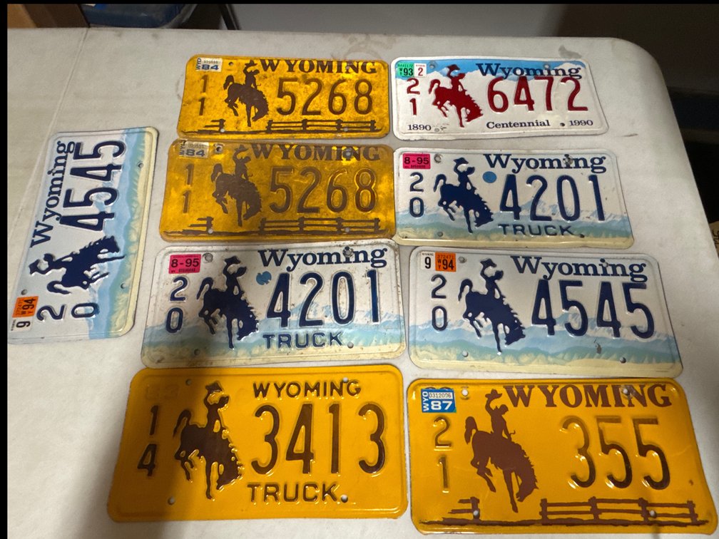 Wyoming License Plates
