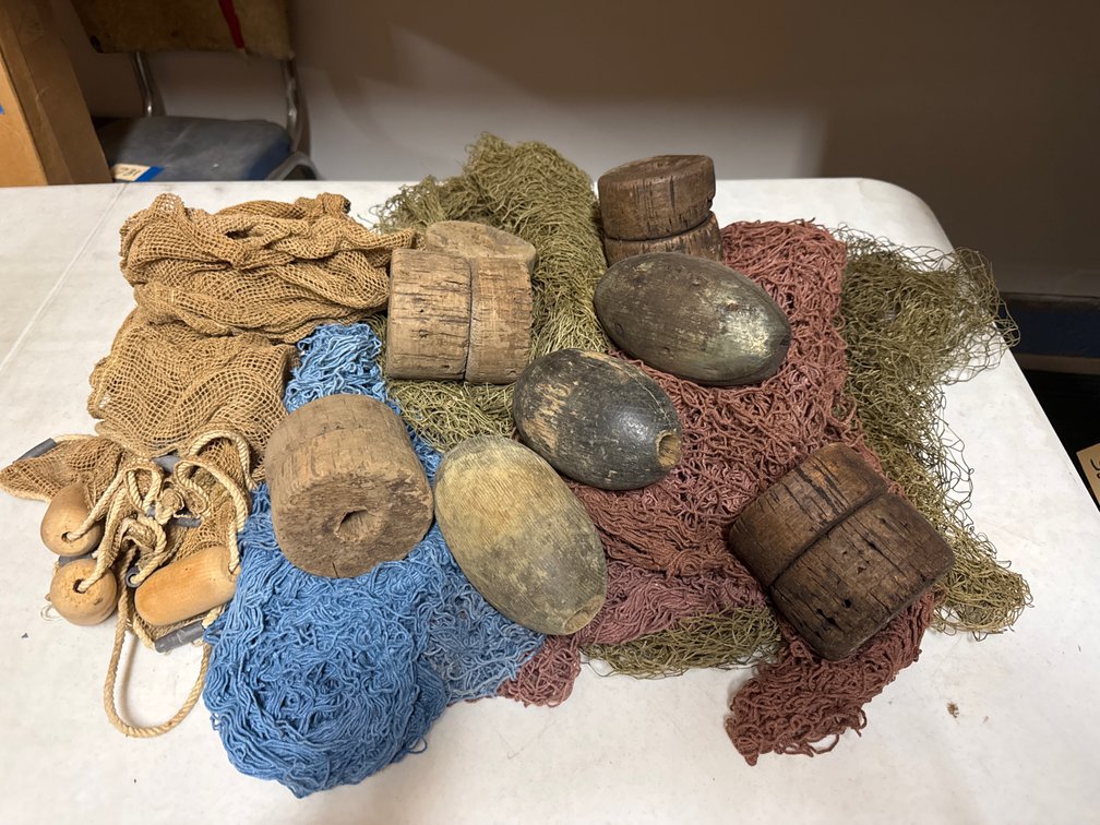 Fishing Gear W/Weathered Floats and Woven Netting