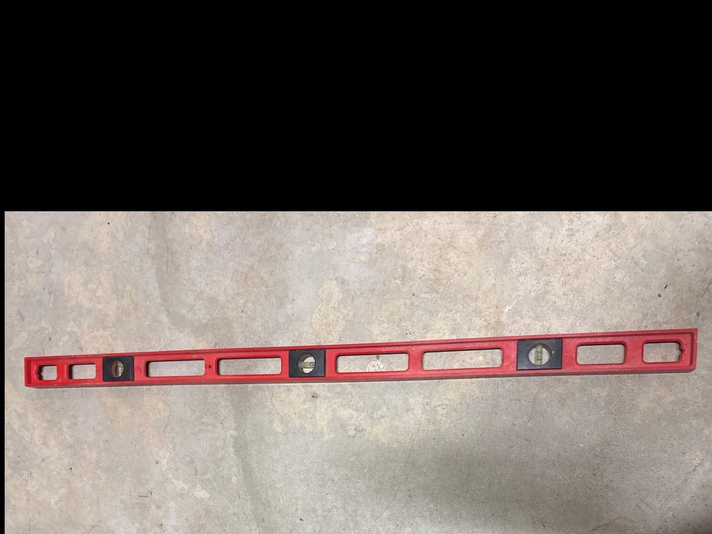 Red Spirit Level W/ Scale Markings