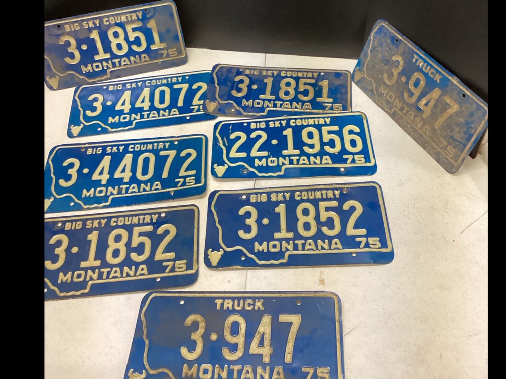Big Sky Country Montana License Plates (All Blue)