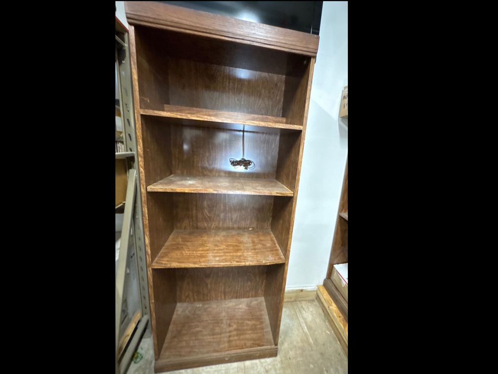 Lighted  Wooden Shelving  Unit