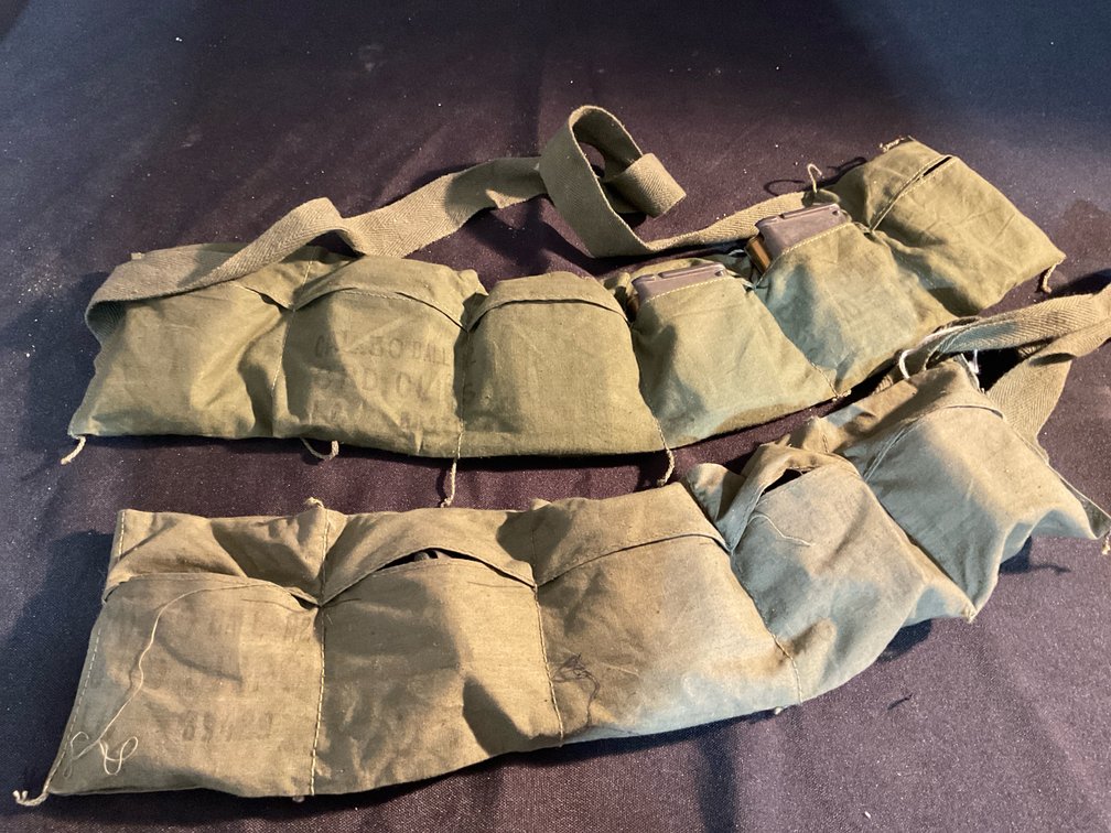 Military Surplus M1 Garand .30-06 Ball Ammo & Brass Casing W/ 8rd Clips And Bandoleers