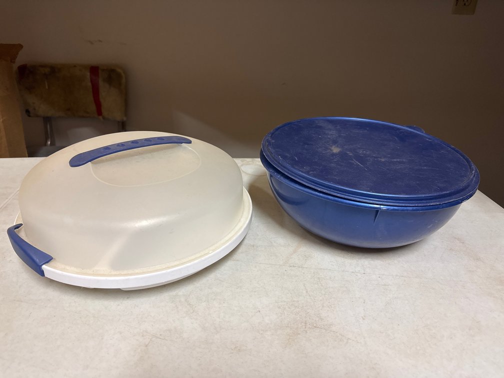 Relish Tray and Tupperware Bowl W/Lid