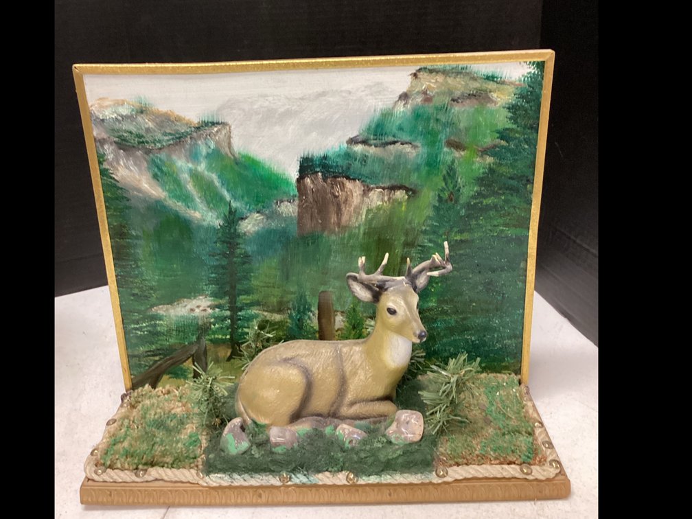 Still Life Wilderness Scene with Deer