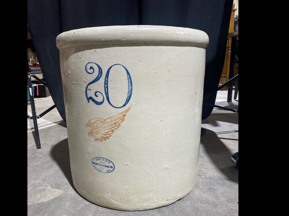 20 Gallon Red Wing Crock