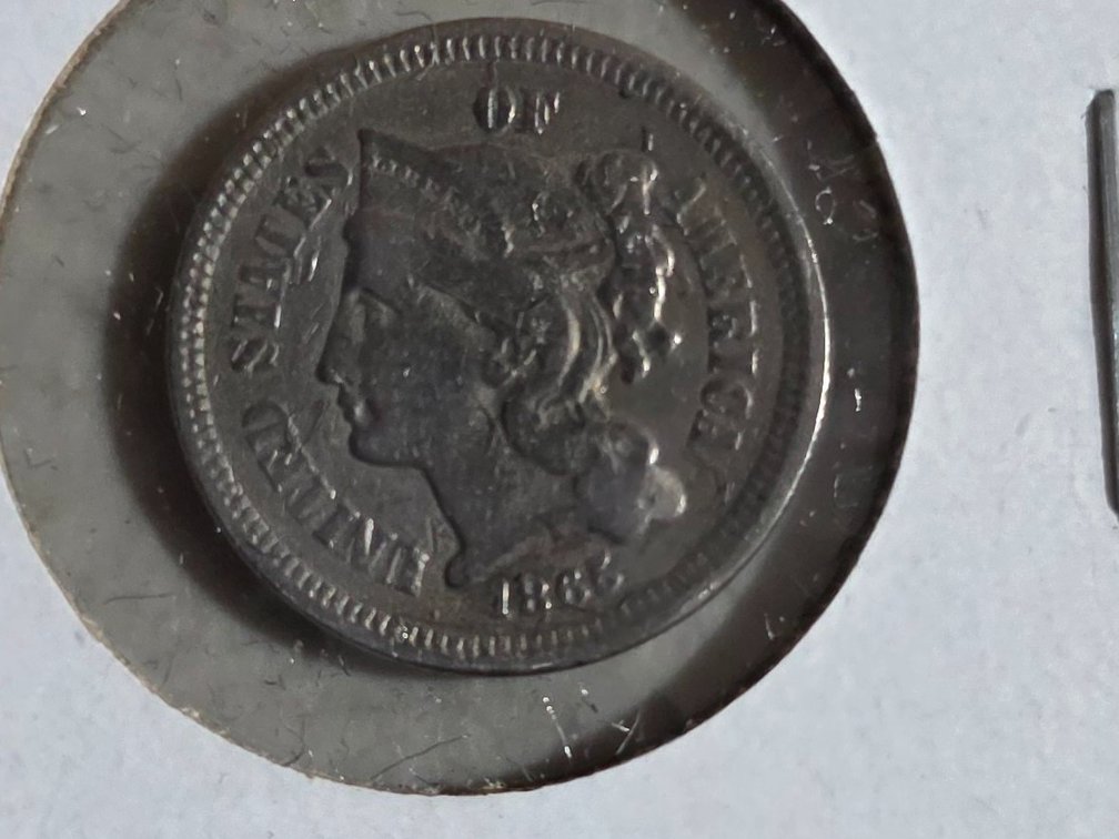 1865 U.S. 3 Cent Piece