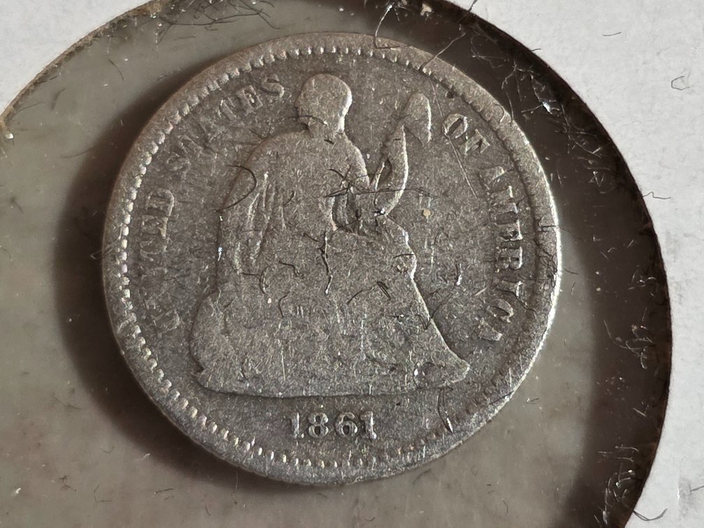 1861 Silver Half Dime