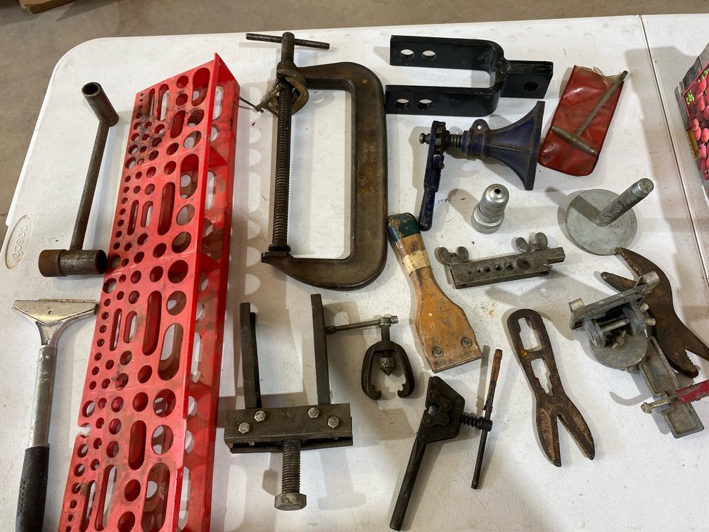 Assorted Tools And Storage Rack
