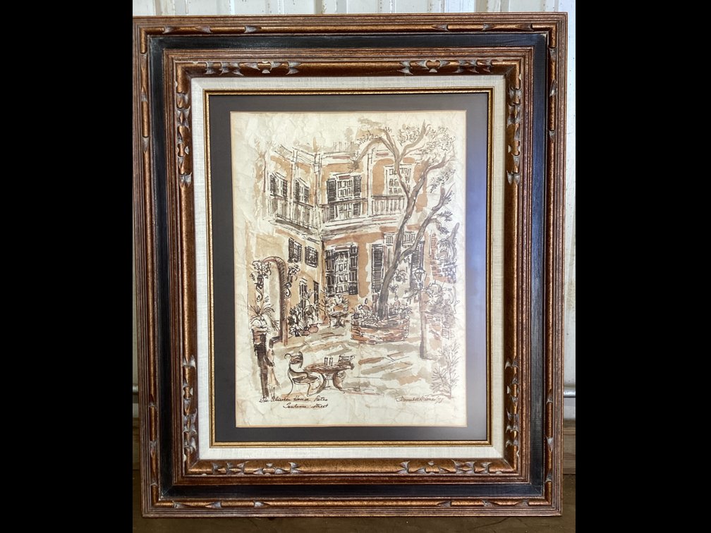 The Oliver House Patio Toulouse Street Water Color Picture