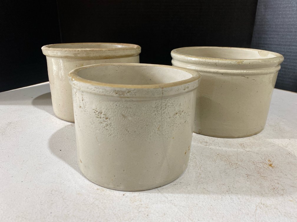 3 Stoneware Crocks