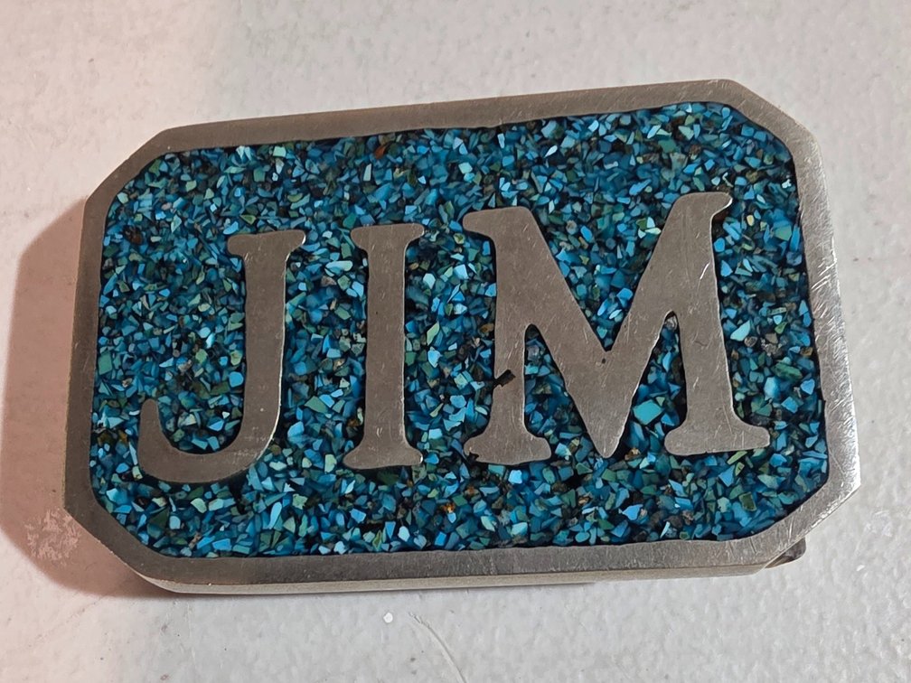 Turquoise Inlaid Beltbuckle