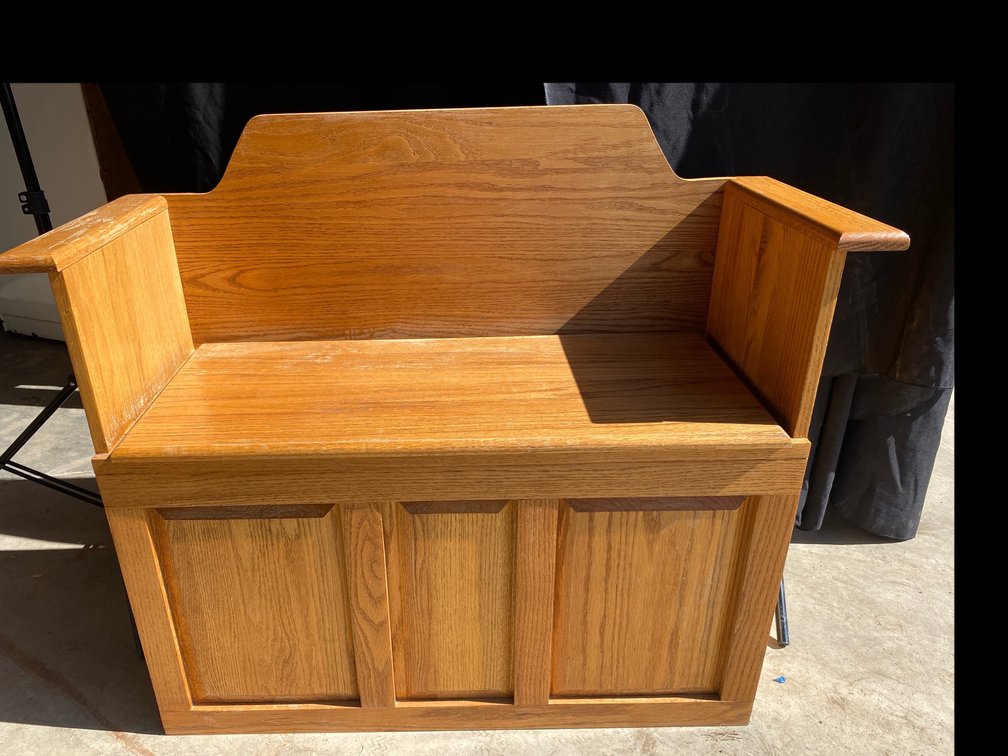 Oak Storage Bench