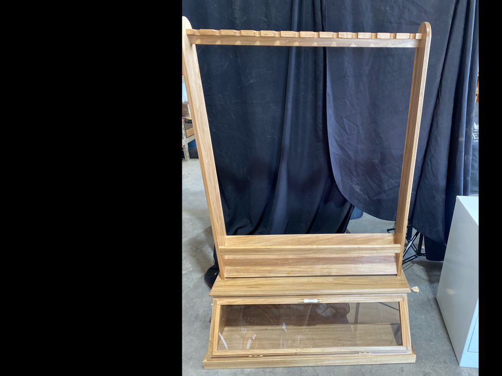 Fishing Pole Holder with Reel Case on Bottom
