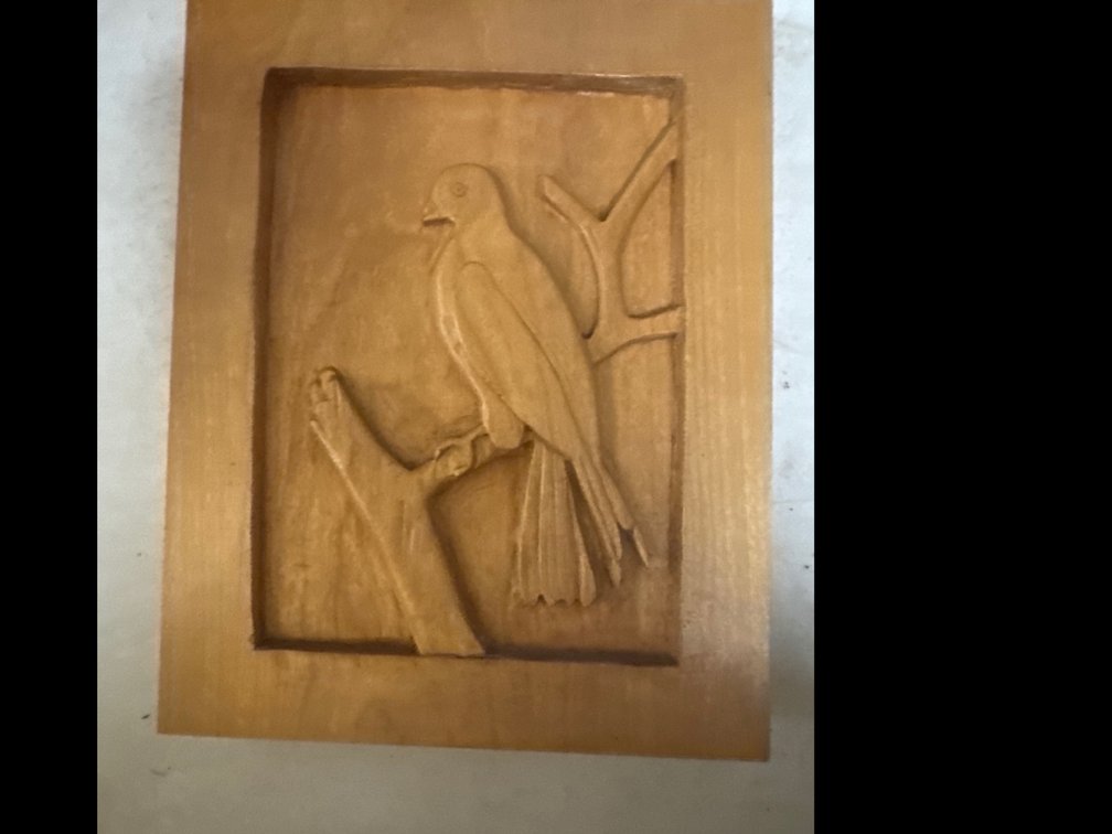 Bird Etched Wall Plaque