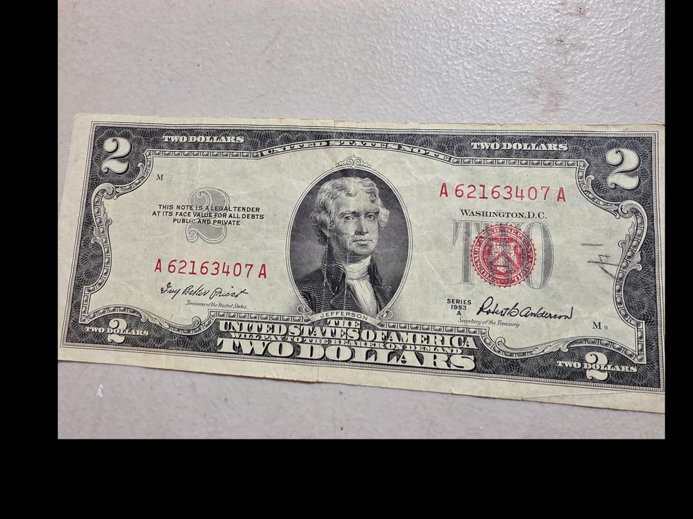 Series 1953A U. S.  Red Line $2.00 Bill