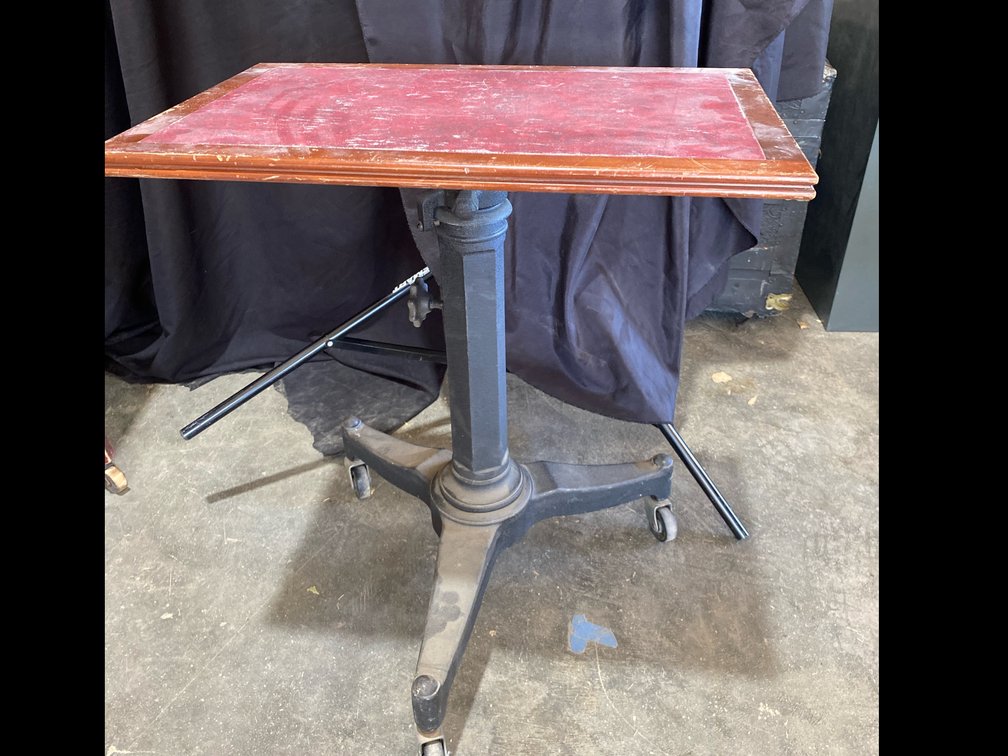 Swivel Top Adjustable Side Table on Casters