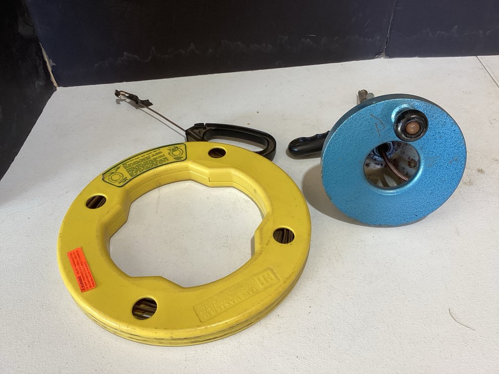 Electrical fish Tape Snake, & Hand Sewer Drum Style Snake