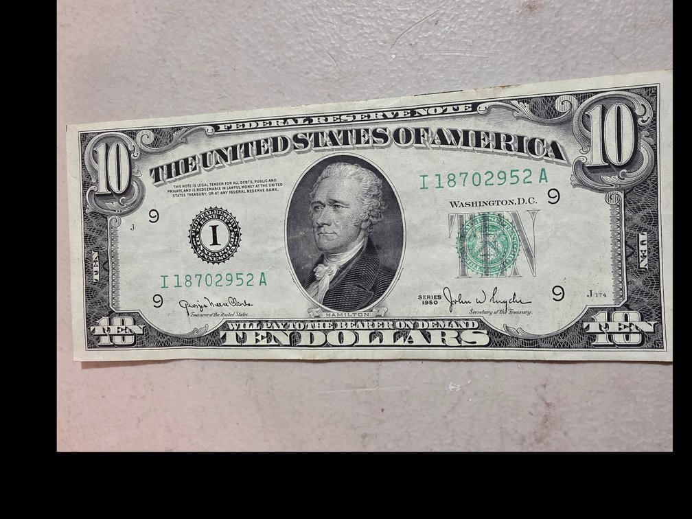 Series 1950 U.S. 10.00 Bill