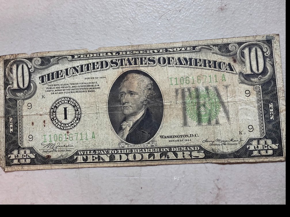 Series 1934 U.S. $10.00 Bill