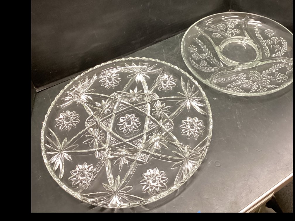 Glassware Relish Trays