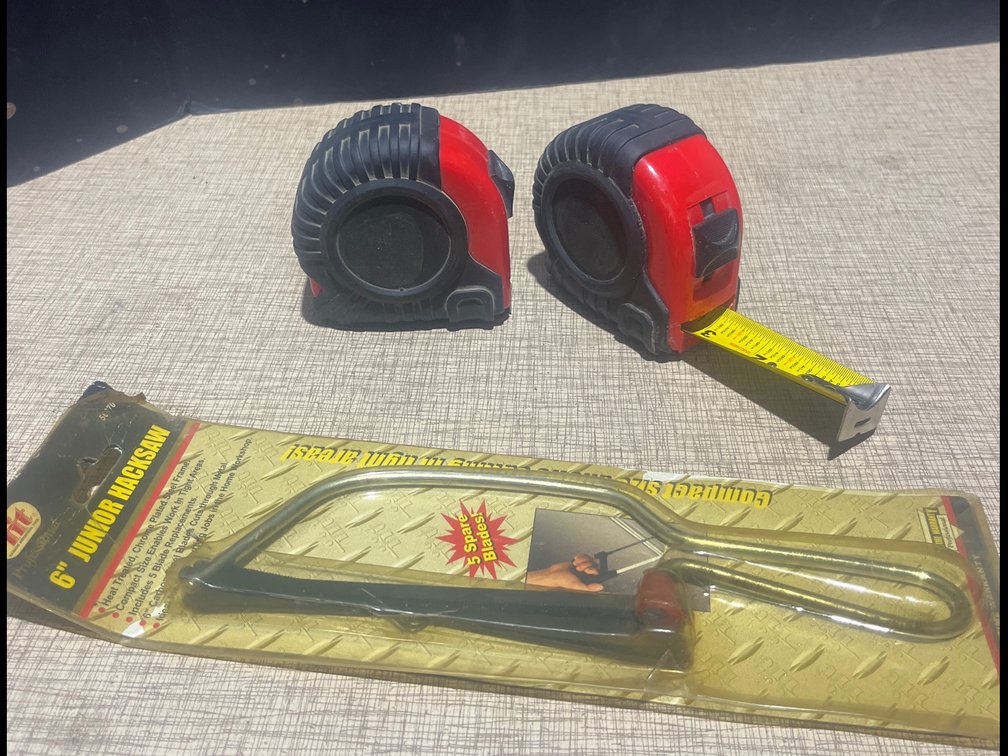 25ft Tape Measures and 6”jr Hacksaw