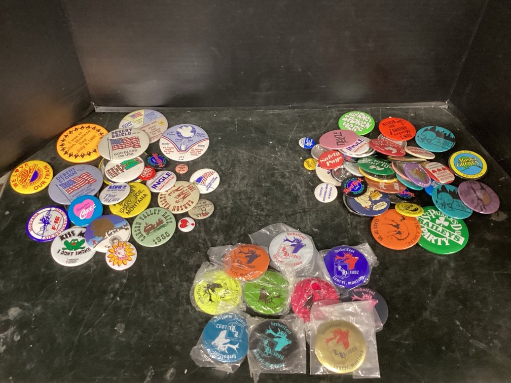 Assorted Circular Pinback Buttons