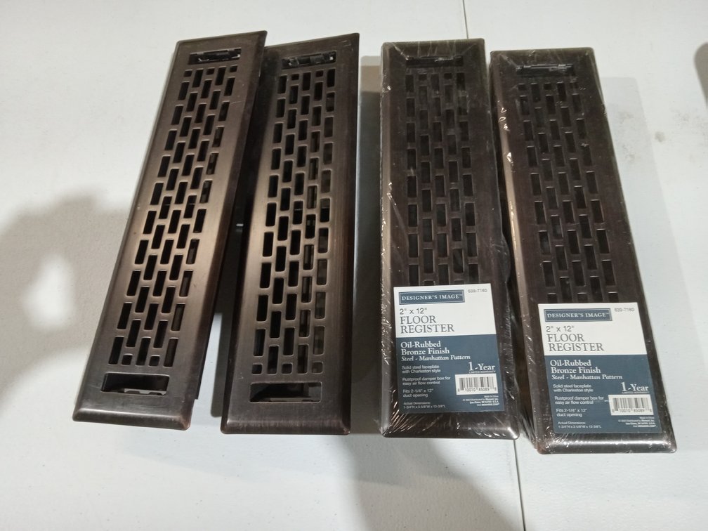 Designer Image 2x12" Floor Registers (4)