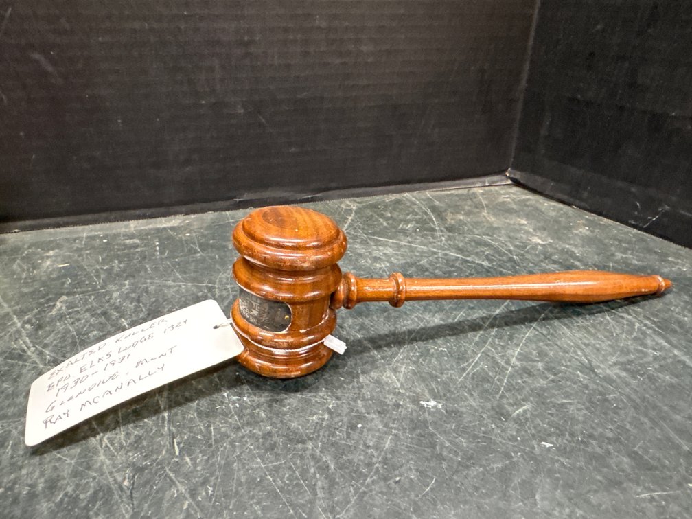 1930-31 B.P.O. Elks Lodgr 1324 Glendive MT Judges Gavel