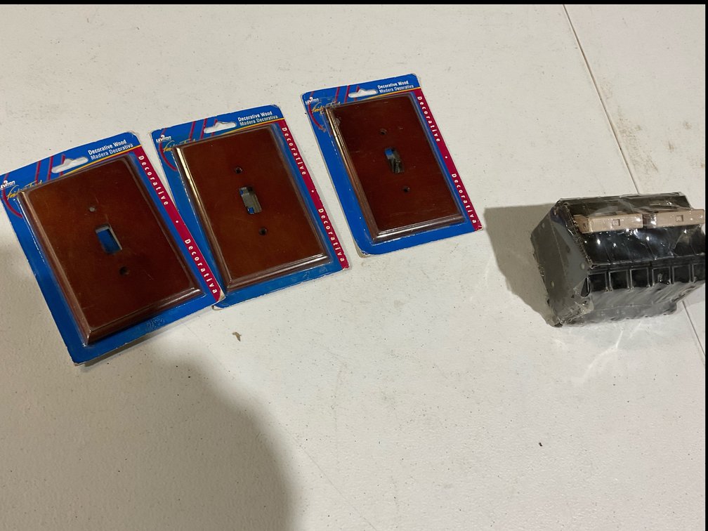 60amp Circuit Breakers(2) & Decorative Wood Switch Covers (3)